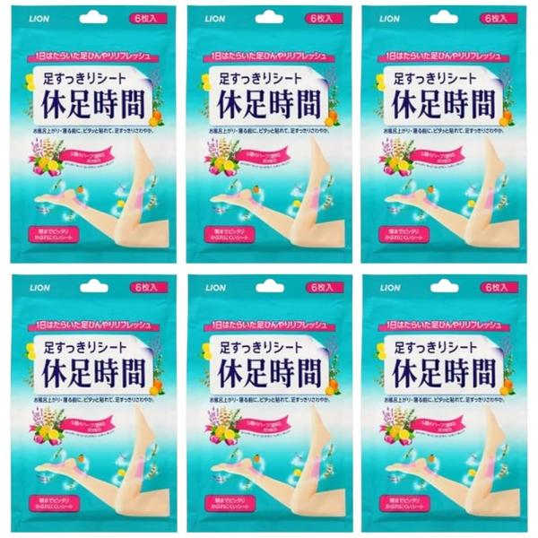 6枚入 休足時間 6個セット ライオン 旅行や出張に最適 【18枚入りではありません】