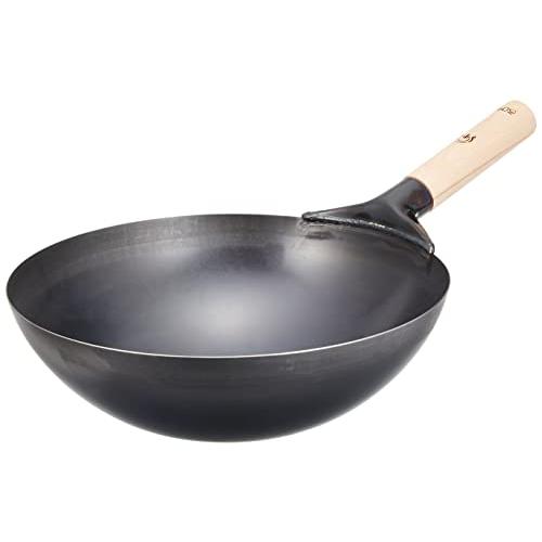 遠藤商事 業務用 プレス北京鍋 36cm 本体鉄 柄木柄 日本製 APK12036