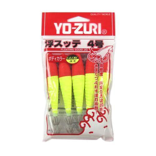 DUEL(デュエル) 浮スッテカン布巻 5本入 TY2 4.0号 LRY 夜光/赤×黄 D54