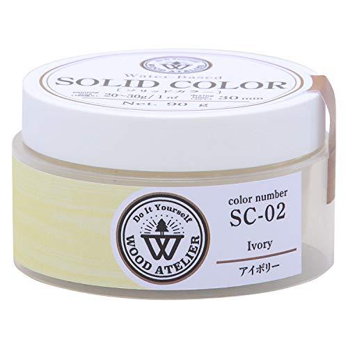 和信ペイント 水性ペースト状ニス ウッドアトリエ ソリッドカラー 90g ワックス感覚で使える 80...
