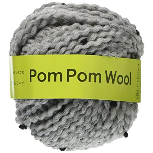横田 DARUMA ポンポンウール 毛糸 極太 col.6 グレー 系 30g 約42m 5玉セット...