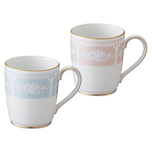 Noritake ノリタケ マグカップ ( 色変り ペアセット ) 280cc レースウッドゴールド...