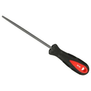 SK11 鉄工用ヤスリ ソフトグリップ 荒目 丸 150mm 柄付き｜hapitize