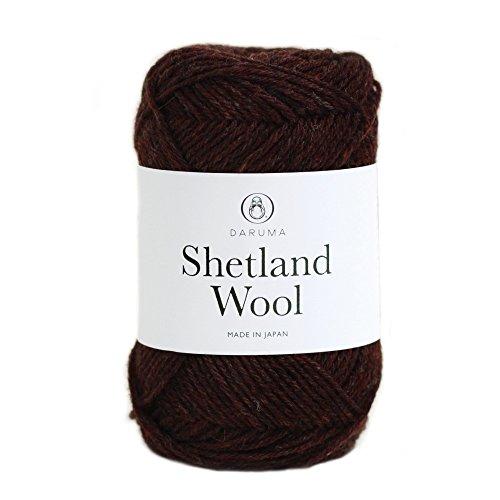 横田(Yokota) DARUMA シェットランドウール 毛糸 合太 col.3 ブラウン 系 50...