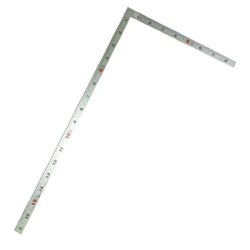 シンワ測定(Shinwa Sokutei) 曲尺 平ぴた 1尺6寸 裏面50cm併用目盛 シルバー ...