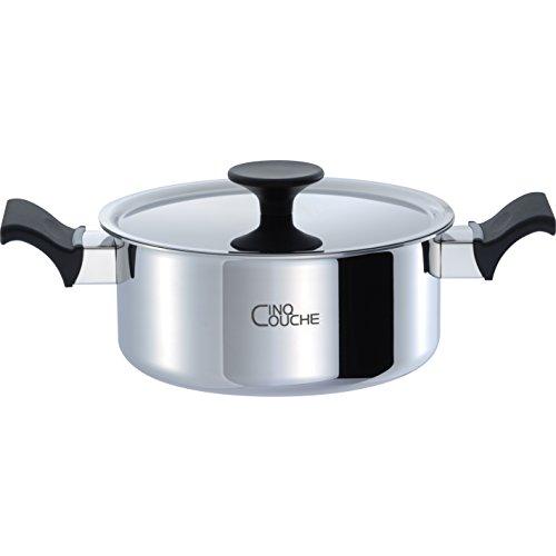 ウルシヤマ金属工業 両手鍋 シチューポット 20cm IH対応 全面5層構造 日本製 サンク・クーシ...
