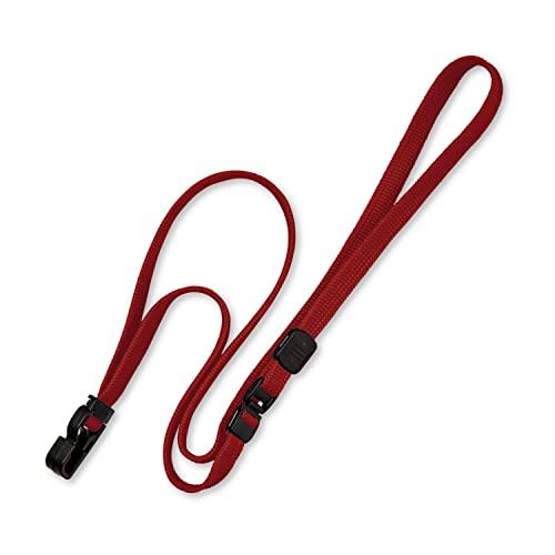 オープン工業 ストラップ ループクリップ フック式 名札用 10本 赤 NX-26-RD