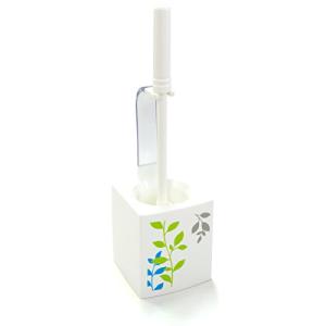 オカ トイレブラシ ペアプランツ ケース付き ホワイト｜hapitize