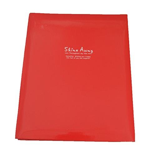 KING アルバム フリー A4 F10 10枚 [ ブラック台紙 ] 11~20ページ レッド 7...