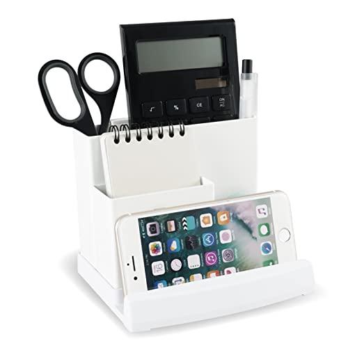 カール事務器 デスクオーガナイザー 卓上収納 ペン立て スチール製 ホワイト TS-003-W