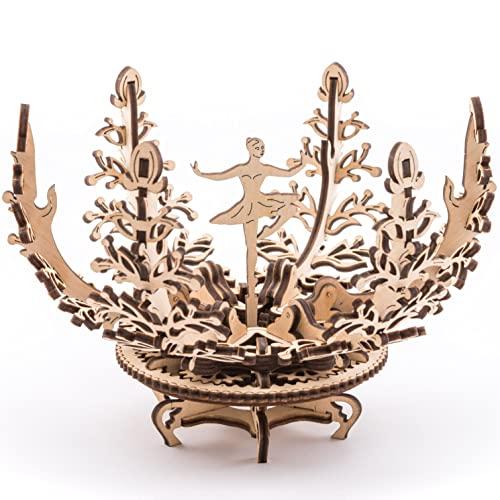 Ugears メカニカルフラワー 70019 木製パズル 工作 模型 接着剤工具不要 中級 大人