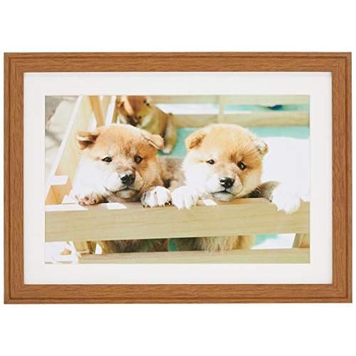 FUJICOLOR 木製額縁 YM-9 ワイド6切 ブラウン 407680