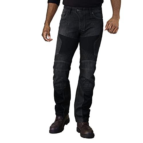 コミネ(KOMINE) バイク用 スーパーフィットプロテクトレザーメッシュジーンズ Deep Ind...