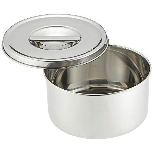遠藤商事 TKG 保存容器 丸型 14cm 材質:18-8ステンレス錆びにくく衛生的で丈夫 蓋に取っ...