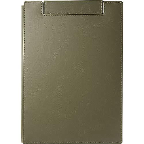 キングジム クリップボード 用箋ばさみ カバー付 合皮 レザフェス U オリーブ 1932LUオリ