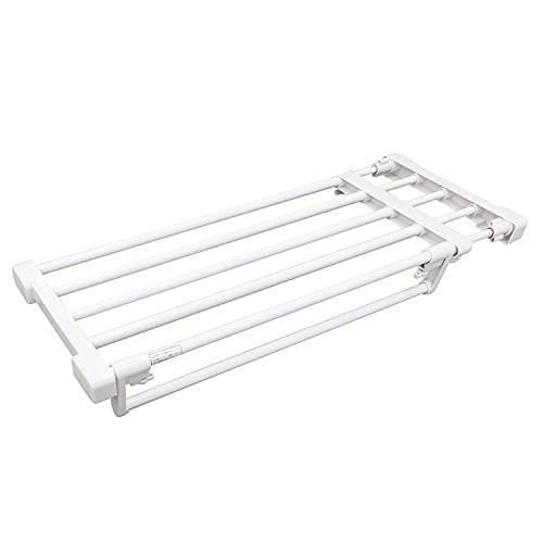 HEIAN SHINDO つっぱり棚 強力 タオル掛け付き ホワイト 取付幅63~93cm 耐荷重3...
