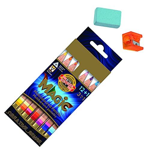 コヒノール 色鉛筆 マジックハーフ 12色セット KH3404