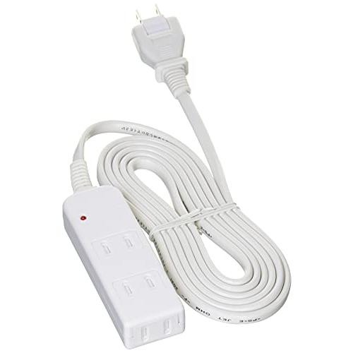 雷ガード・シャッター付 安全タップ(3個口/2m/ホワイト) 00-6962