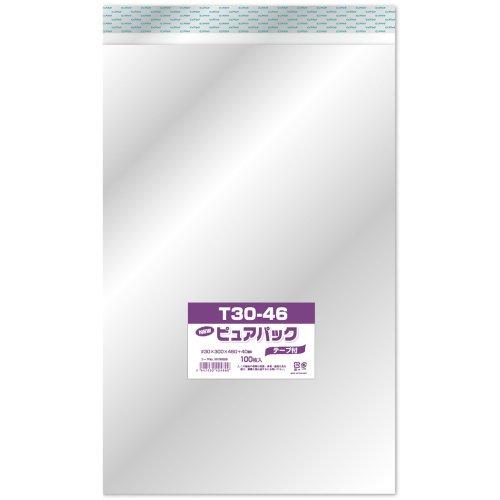 エスティシー 透明 袋 ピュアパック テープ付 T30-46 100枚入
