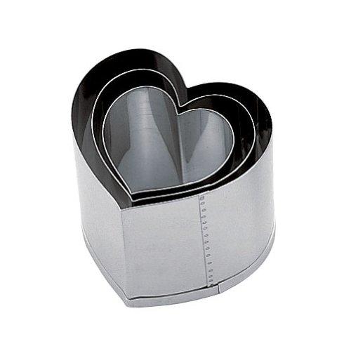 遠藤商事 業務用 抜型3個セット ハート 18-8ステンレス 日本製 BNK8801