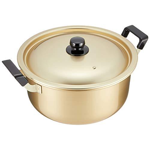 北陸アルミ 両手鍋 28cm [ガス火専用] 軽量 純しゅう酸 味づくし 日本製