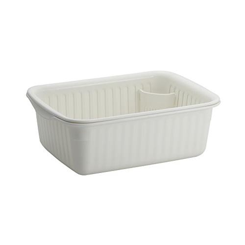 アスベル 水切り 箸立て付 ポゼ水切りセット 抗菌加工 中 白 衛生的 A4309