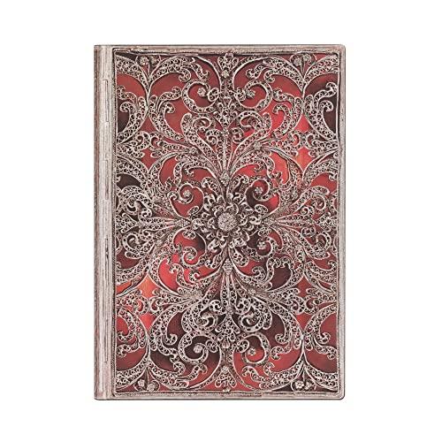 Paperblanks/ペーパーブランクス ノート ソフトカバー Flexis ガーネット シルバー...