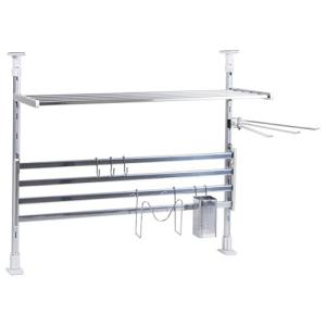 TAKUBO タクボ 水切棚シリーズ つっぱり棚 2段 幅60cm お買得セット TP2-60K｜hapitize