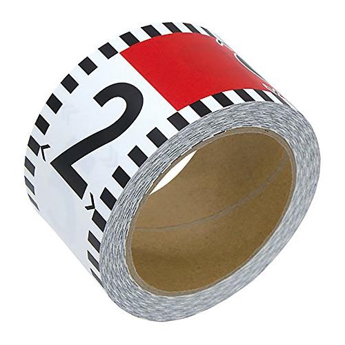 シンワ測定(Shinwa Sokutei) 貼付ロッド 合成紙製 60mm×26m 赤白20cm間隔...