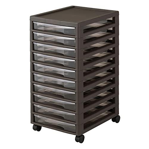 JEJアステージ Aplos(アプロス) レターケースB4(浅型10段) ダークブラウン 日本製 幅...