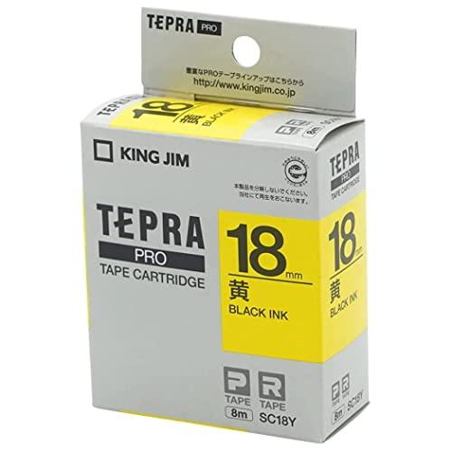 キングジム テープカートリッジ テプラPRO 18mm SC18Y 黄