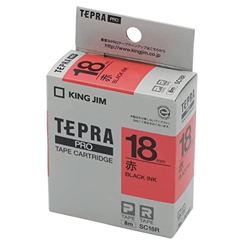 キングジム テープカートリッジ テプラPRO 18mm SC18R 赤