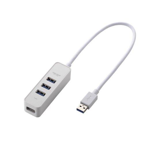 エレコム USB3.0 ハブ 4ポート バスパワー マグネット付 MacBook / Surface...