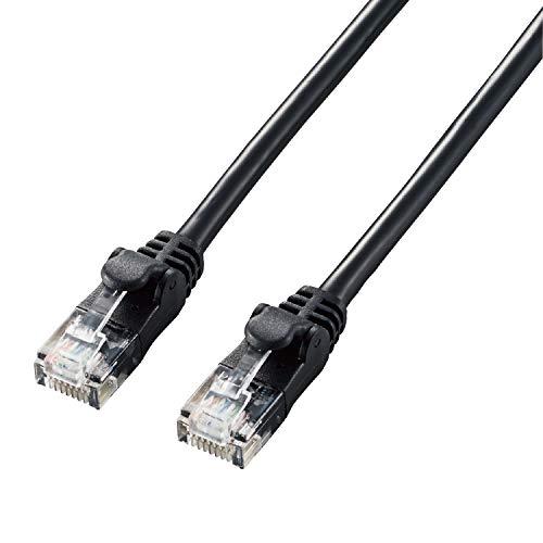 エレコム LANケーブル CAT6A 10m 爪折れ防止コネクタ cat6a準拠 やわらか ブラック...