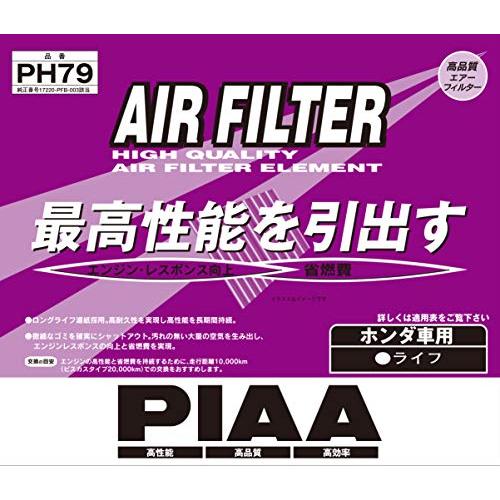 PIAA エアーフィルター (エアフィルター) 1個入 [ホンダ車用] ライフ_他 PH79