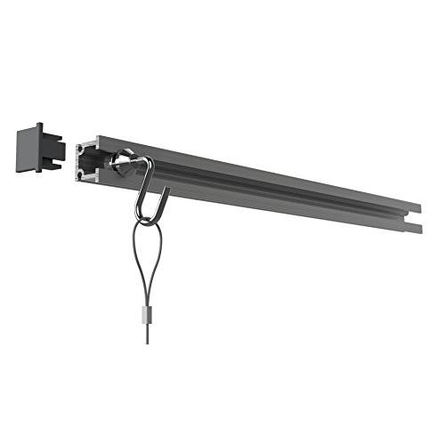 福井金属工芸 額を飾るのに便利 C型レールセット 1.0m シルバー 壁面用 3352