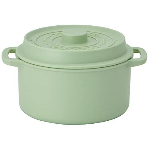 スケーター (skater) ココット風 電子レンジ鍋 680ml くすみグリーン 日本製 MWCP...