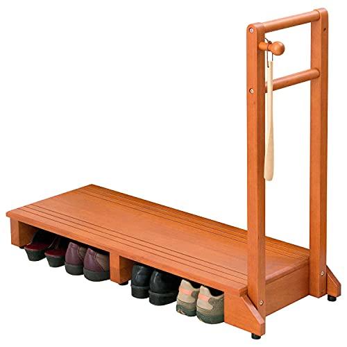 萩原(Hagihara) 玄関踏み台 玄関台 手すり付き踏み台 手すり台 ワイド 【安心の耐荷重10...