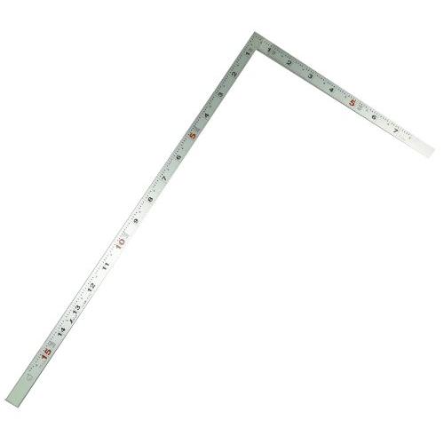 シンワ測定(Shinwa Sokutei) 曲尺 平ぴた 1尺5寸 裏面50cm併用目盛 シルバー ...