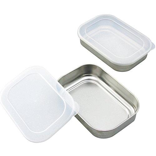 下村企販 保存容器 2個組 浅型 【日本製】 下ごしらえに便利 サビにくい 一時保存 フタ付き 角バ...