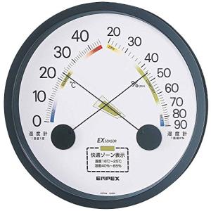 エンペックス気象計 温度湿度計 エスパス温湿度計 壁掛け用 日本製 ブラック TM-2332｜川西ストア