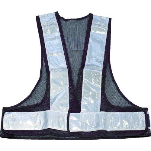 TRUSCO(トラスコ) 70mm幅反射材付安全ベスト 紺/シルバー反射 TAB70-KS