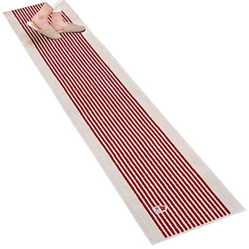 オカ(OKA) カーサ キッチンマット 約45cm×240cm【レッド】(台所マット ボーダー CA...