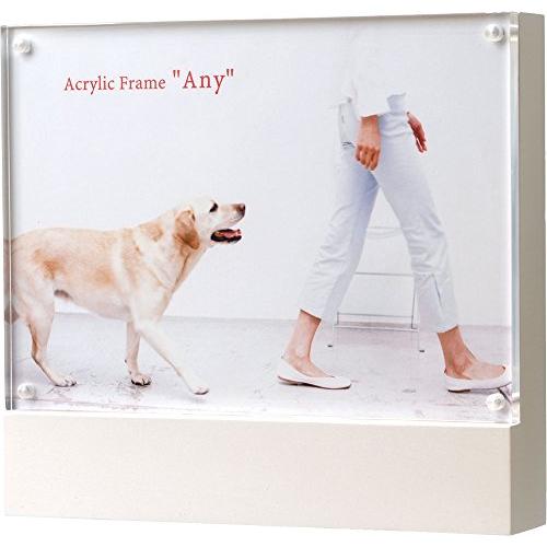 万丈 VANJOH フォトフレーム Acrylic Frame Any 2L判 横置専用 パールホワ...
