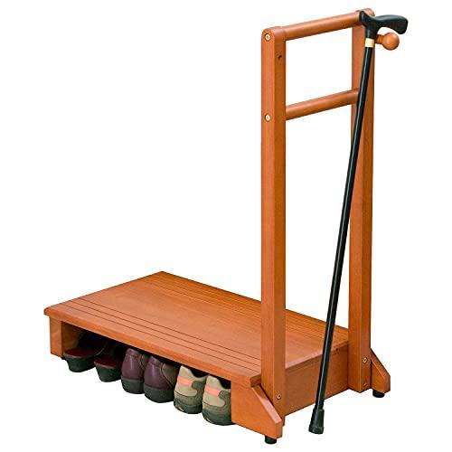 萩原(Hagihara) 玄関踏み台 玄関台 手すり付き踏み台 手すり台 スリム 【安心の耐荷重10...