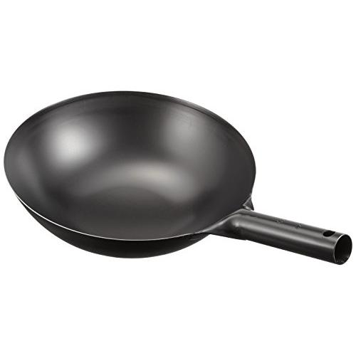 EBM 鉄ブルーテンパー プレス 中華片手鍋 30cm