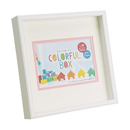 万丈 VANJOH フォトフレーム カラフルBOXフレーム 1717 L判 ピンク 106378