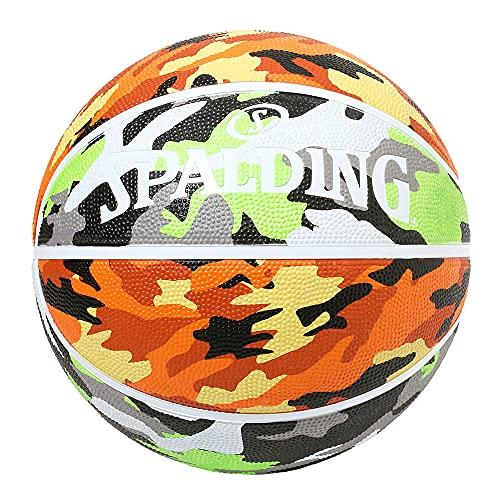 SPALDING(スポルディング) バスケットボール マルチカモ グリーン×オレンジ 5号球 84-...
