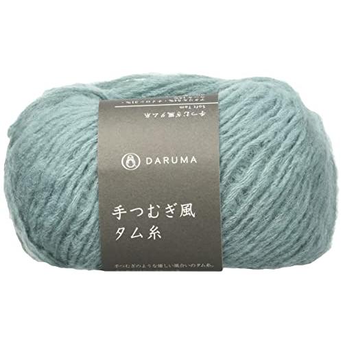 横田 DARUMA 手つむぎ風タム糸 毛糸 極太 col.16 ブルー 系 30g 約58m 5玉セ...