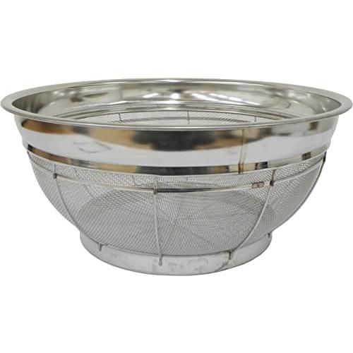 本間冬治工業 日本製 ざる 40cm 弁慶18-8 浅型ザル 4480074